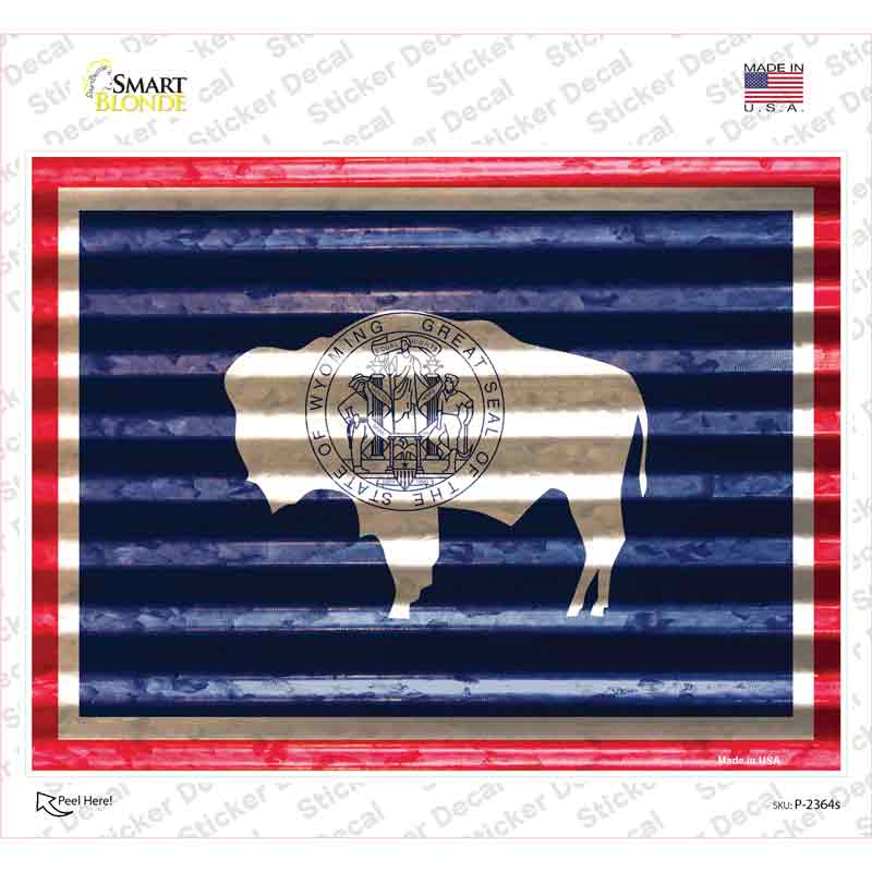 Wyoming Flag Novelty Rectangle Sticker Decal Small