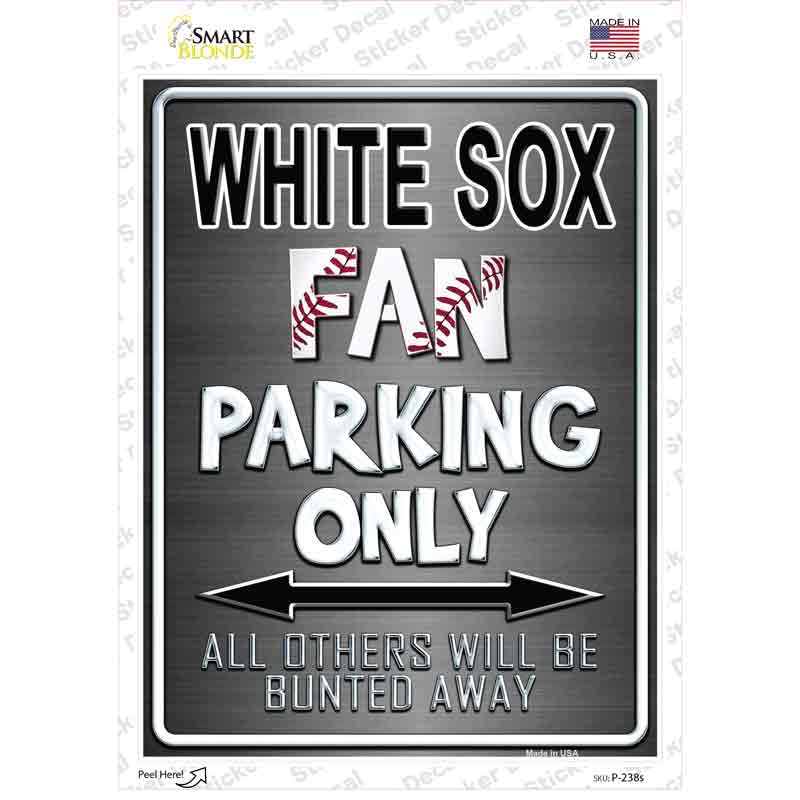 White Sox Novelty Rectangle Sticker Decal Small