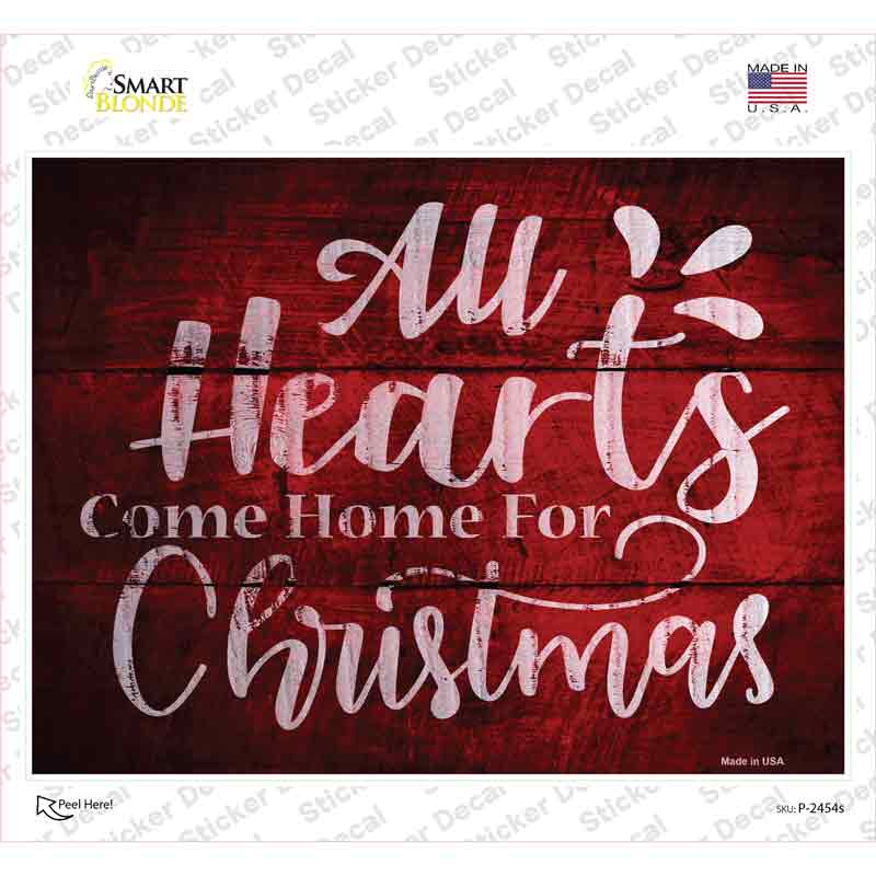 Come Home For Christmas Novelty Rectangle Sticker Decal
