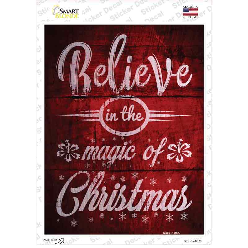 Magic of Christmas Novelty Rectangle Sticker Decal Small