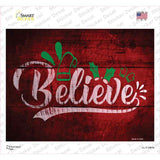 Believe Novelty Rectangle Sticker Decal Small