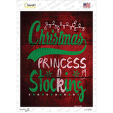 Princess Stocking Novelty Rectangle Sticker Decal Small