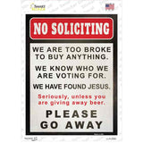 No Soliciting Go Away Novelty Rectangle Sticker Decal
