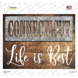 Connecticut Stencil Life is Best Novelty Rectangle Sticker Decal Small