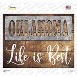 Oklahoma Stencil Life is Best Novelty Rectangle Sticker Decal Small