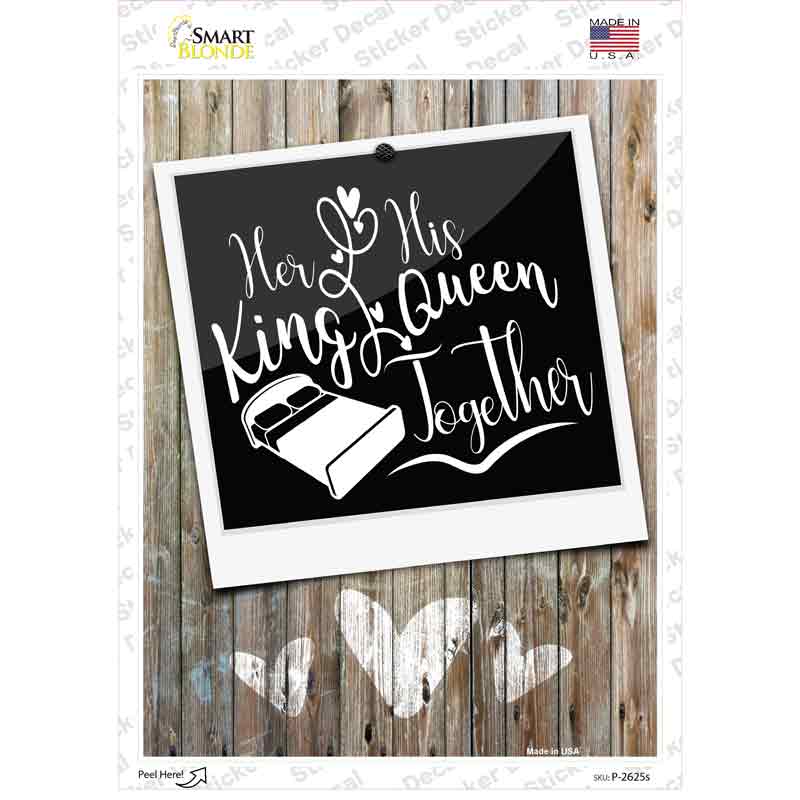 King Queen Together Novelty Rectangular Sticker Decal