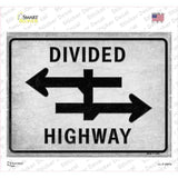 Divided Highway Novelty Rectangle Sticker Decal