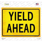 Yield Ahead Novelty Rectangle Sticker Decal
