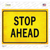Stop Ahead Novelty Rectangle Sticker Decal
