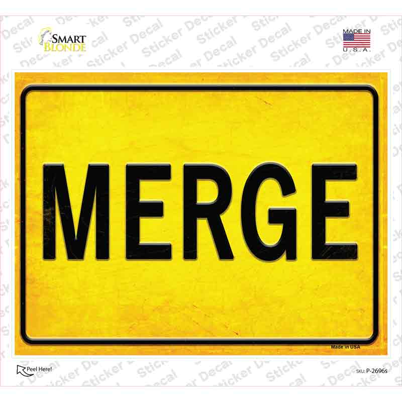 Merge Novelty Rectangle Sticker Decal