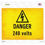 Danger 240 Volts Novelty Rectangle Sticker Decal