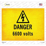 Danger 6600 Volts Novelty Rectangle Sticker Decal
