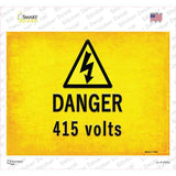 Danger 415 Volts Novelty Rectangle Sticker Decal