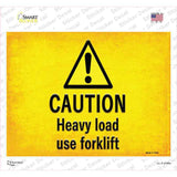 Caution Heavy Load Use Forklift Novelty Rectangle Sticker Decal