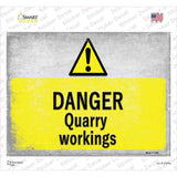 Danger Quarry Workings Novelty Rectangle Sticker Decal