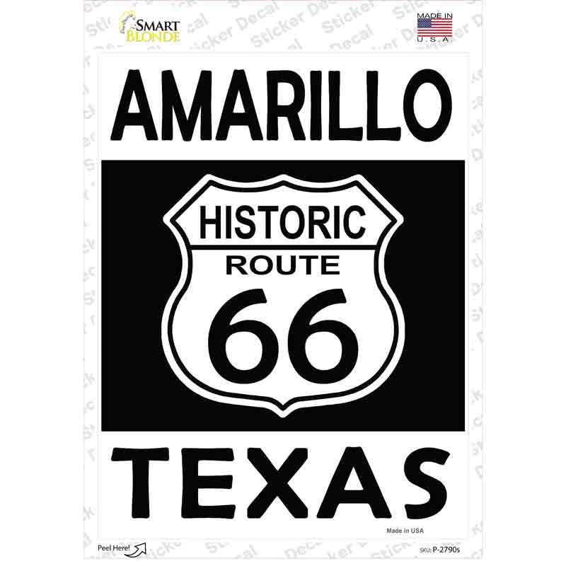 Amarillo Texas Historic Route 66 Novelty Rectangle Sticker Decal Small