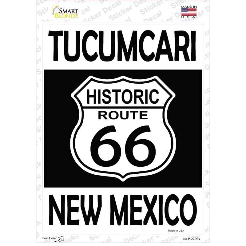 Tucumcari New Mexico Historic Route 66 Novelty Rectangle Sticker Decal Small