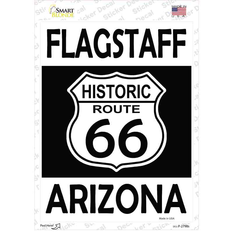 Flagstaff Arizona Historic Route 66 Novelty Rectangle Sticker Decal