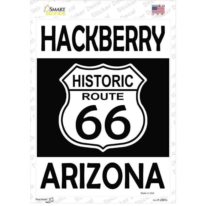 Hackberry Arizona Historic Route 66 Novelty Rectangle Sticker Decal