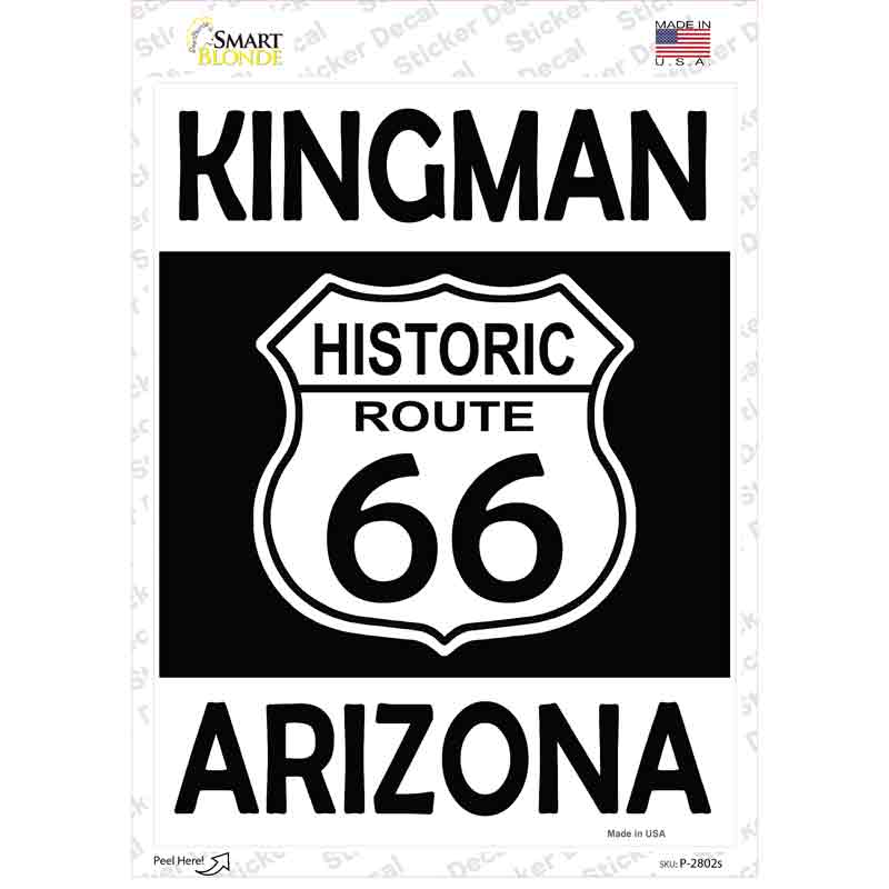 Kingman Arizona Historic Route 66 Novelty Rectangle Sticker Decal