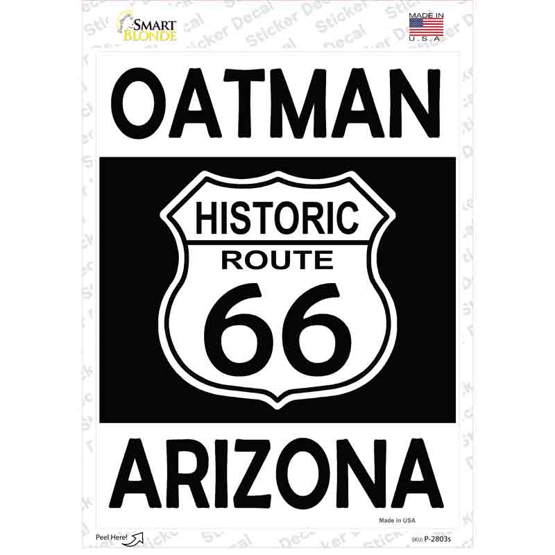 Oatman Arizona Historic Route 66 Novelty Rectangle Sticker Decal Small