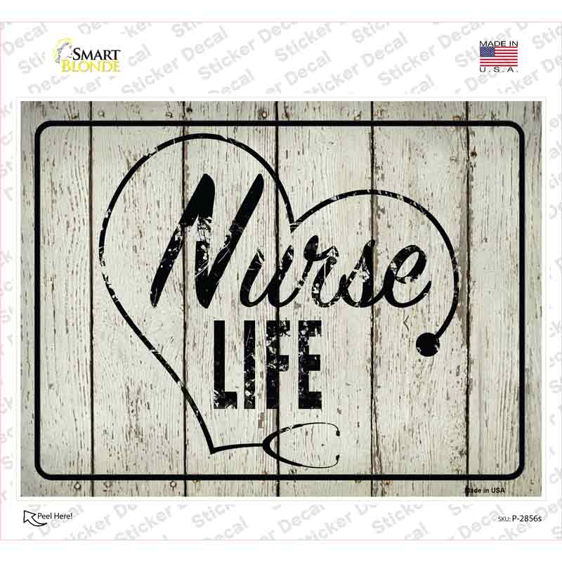 Nurse Life Novelty Rectangle Sticker Decal Small