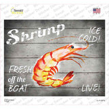 Shrimp Fresh off the Boat Novelty Rectangle Sticker Decal Small