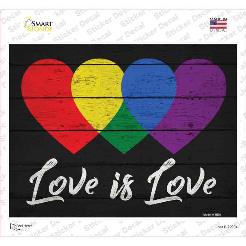 Love is Love Novelty Rectangle Sticker Decal Small