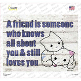 Knows All About You Novelty Rectangle Sticker Decal