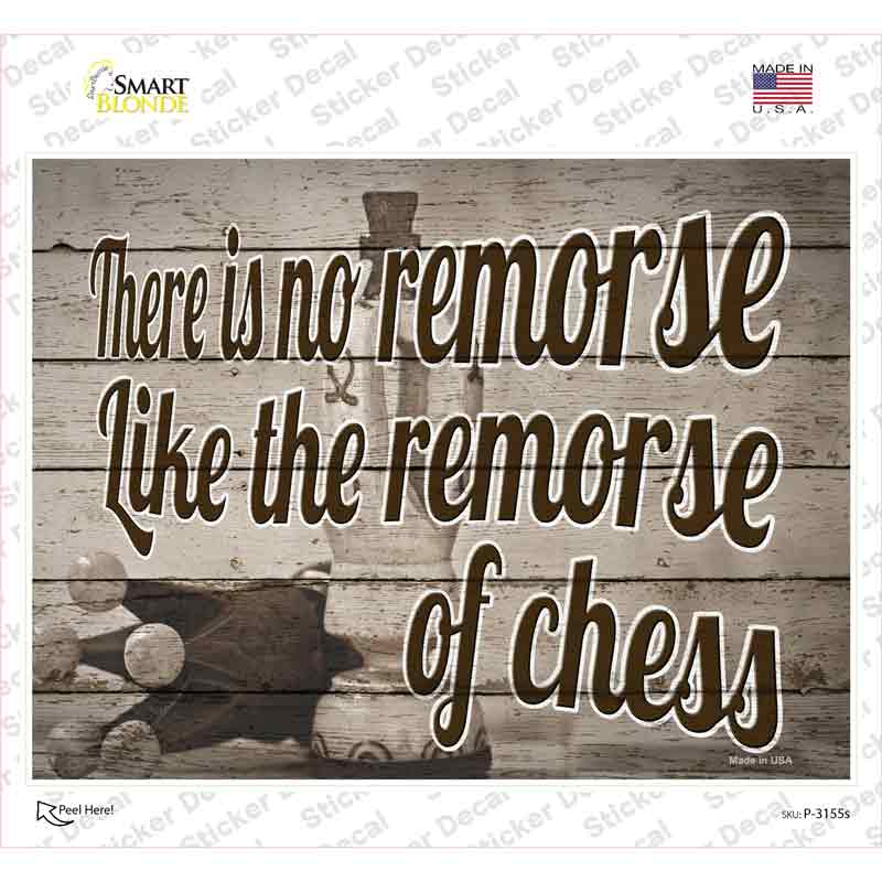 The Remorse Of Chess Novelty Rectangle Sticker Decal