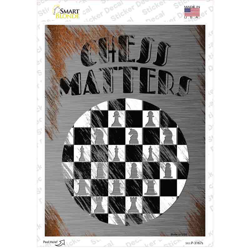 Chess Matters Novelty Rectangle Sticker Decal