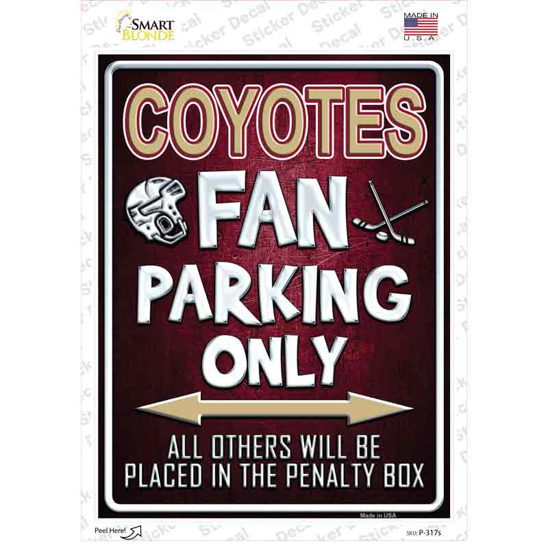 Coyotes Novelty Rectangle Sticker Decal