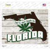 Get High In Florida Novelty Rectangle Sticker Decal Small