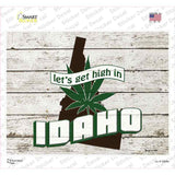 Get High In Idaho Novelty Rectangle Sticker Decal Small