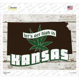 Get High In Kansas Novelty Rectangle Sticker Decal Small