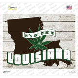 Get High In Louisiana Novelty Rectangle Sticker Decal Small