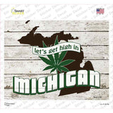 Get High In Michigan Novelty Rectangle Sticker Decal Small