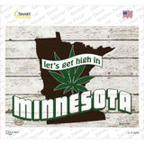 Get High In Minnesota Novelty Rectangle Sticker Decal Small