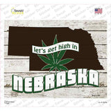 Get High In Nebraska Novelty Rectangle Sticker Decal Small