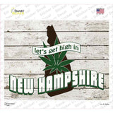 Get High In New Hampshire Novelty Rectangle Sticker Decal Small