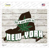 Get High In New York Novelty Rectangle Sticker Decal Small