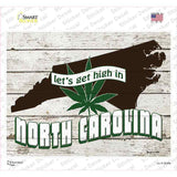 Get High In North Carolina Novelty Rectangle Sticker Decal Small