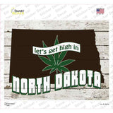 Get High In North Dakota Novelty Rectangle Sticker Decal Small