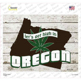 Get High In Oregon Novelty Rectangle Sticker Decal Small