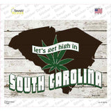 Get High In South Carolina Novelty Rectangle Sticker Decal Small