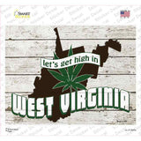 Get High In West Virginia Novelty Rectangle Sticker Decal Small