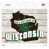 Get High In Wisconsin Novelty Rectangle Sticker Decal Small