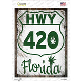 HWY 420 Florida Novelty Rectangle Sticker Decal Small