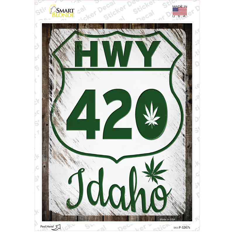 HWY 420 Idaho Novelty Rectangle Sticker Decal Small