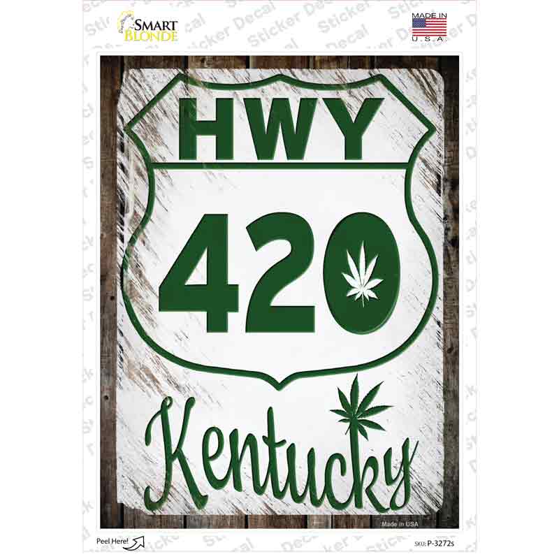 HWY 420 Kentucky Novelty Rectangle Sticker Decal Small